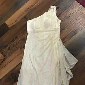 Elegant Light Yellow Grecian Aphrodite Evening Gown